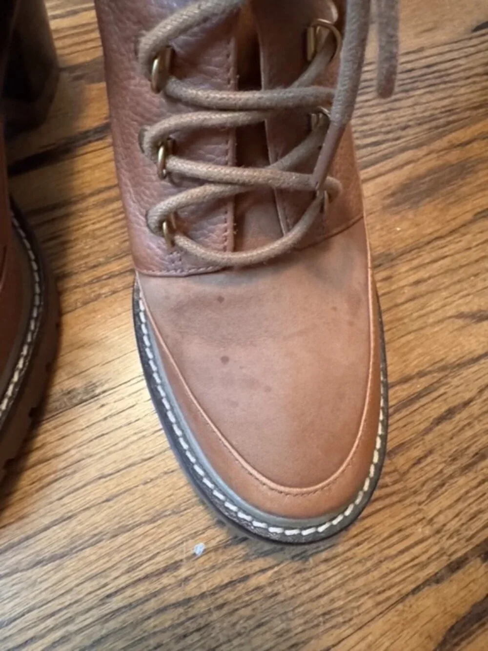 tory Burch Miller Mixed-Materials Lug Sole Boot Size 8.5